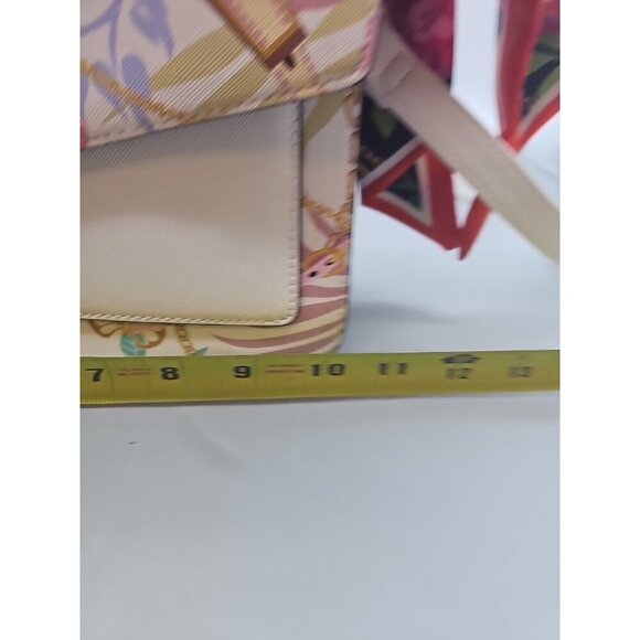 Aldo Shoulder  handbag women Floral Purple With Scarf New - Picture 2 of 8